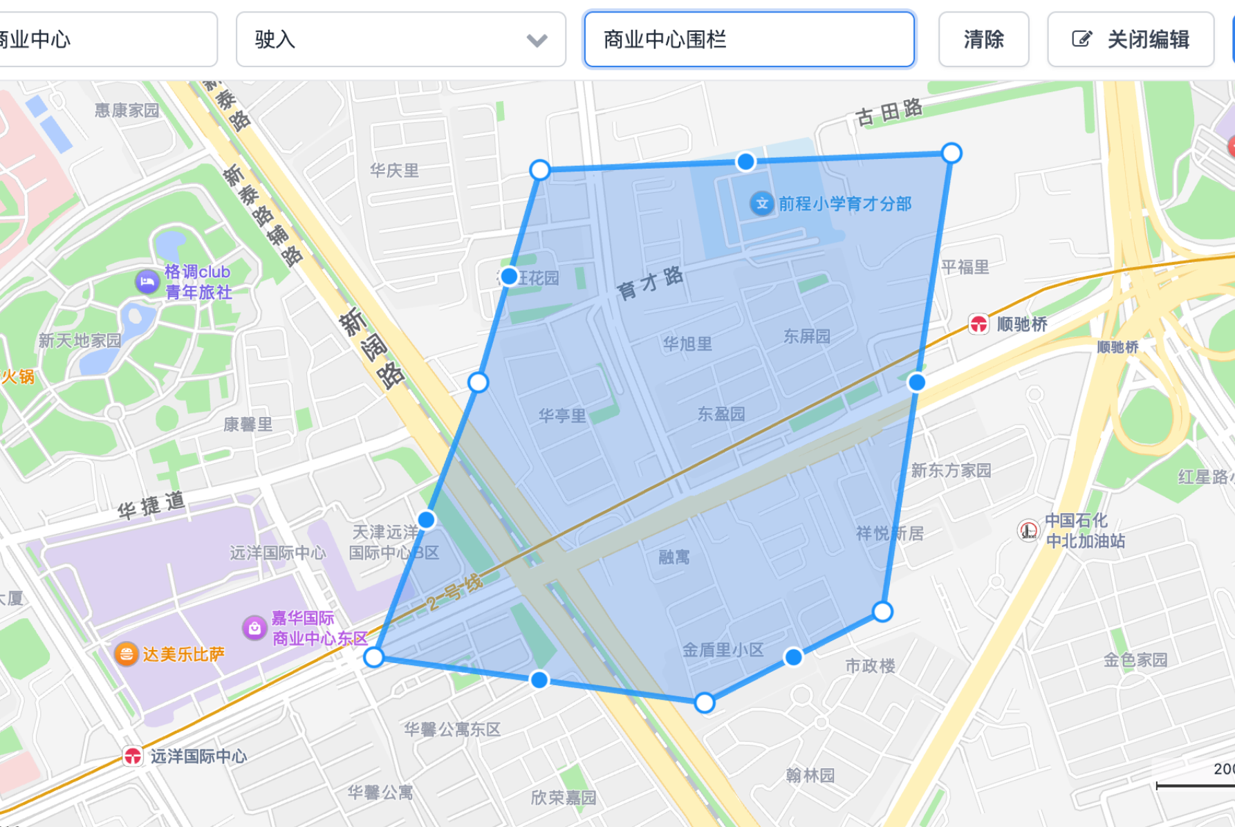 商业中心围栏地图